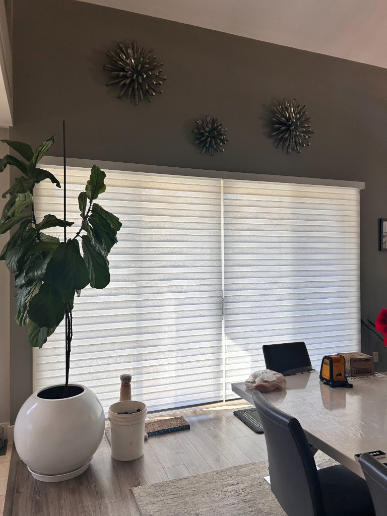 Zebra Blinds - Living & Dining Room