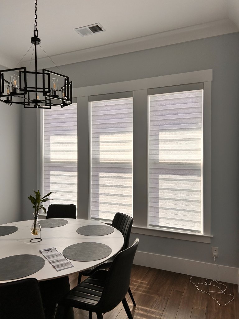 Zebra Blinds - Dining Room Closed