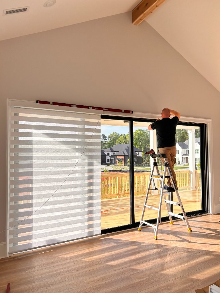Zebra Blinds - Living Room Installation