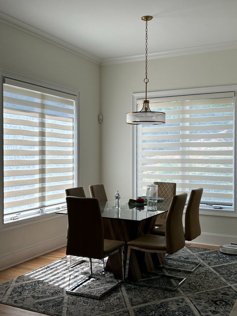 Zebra Blinds - Dining Room