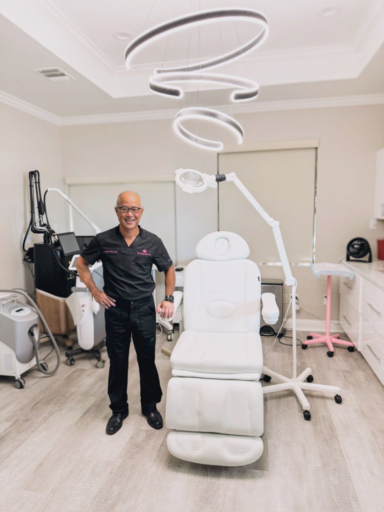 Dr. Pho in aesthetics treatment room