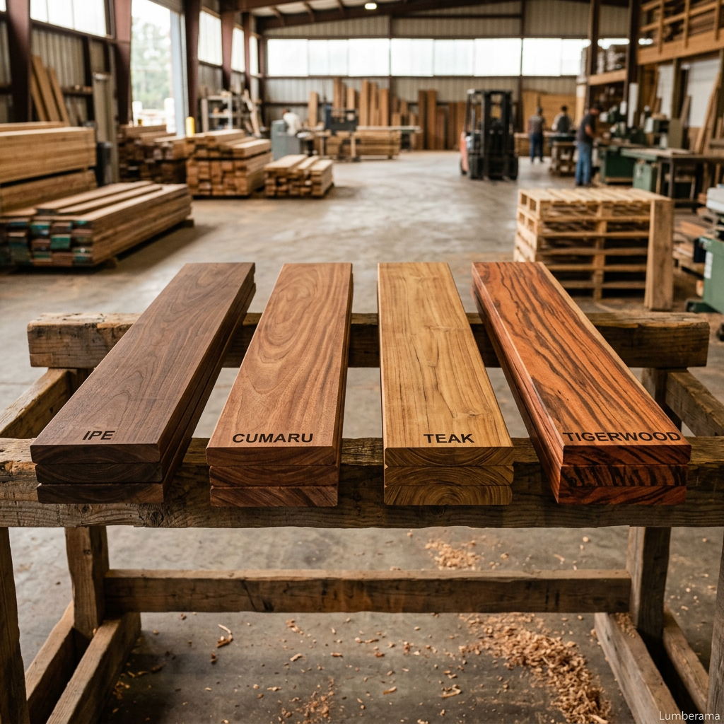 Exotic hardwood lumber
