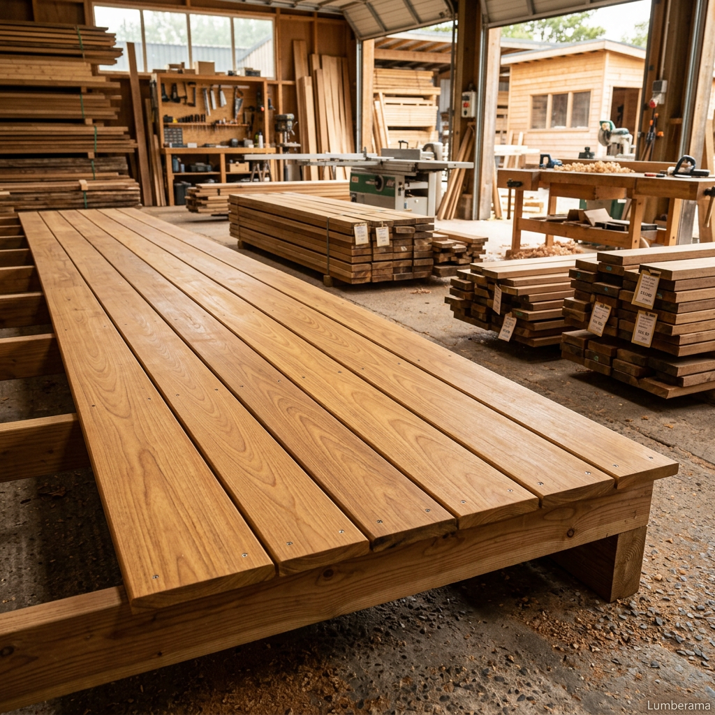 Yellow Balau Decking installed