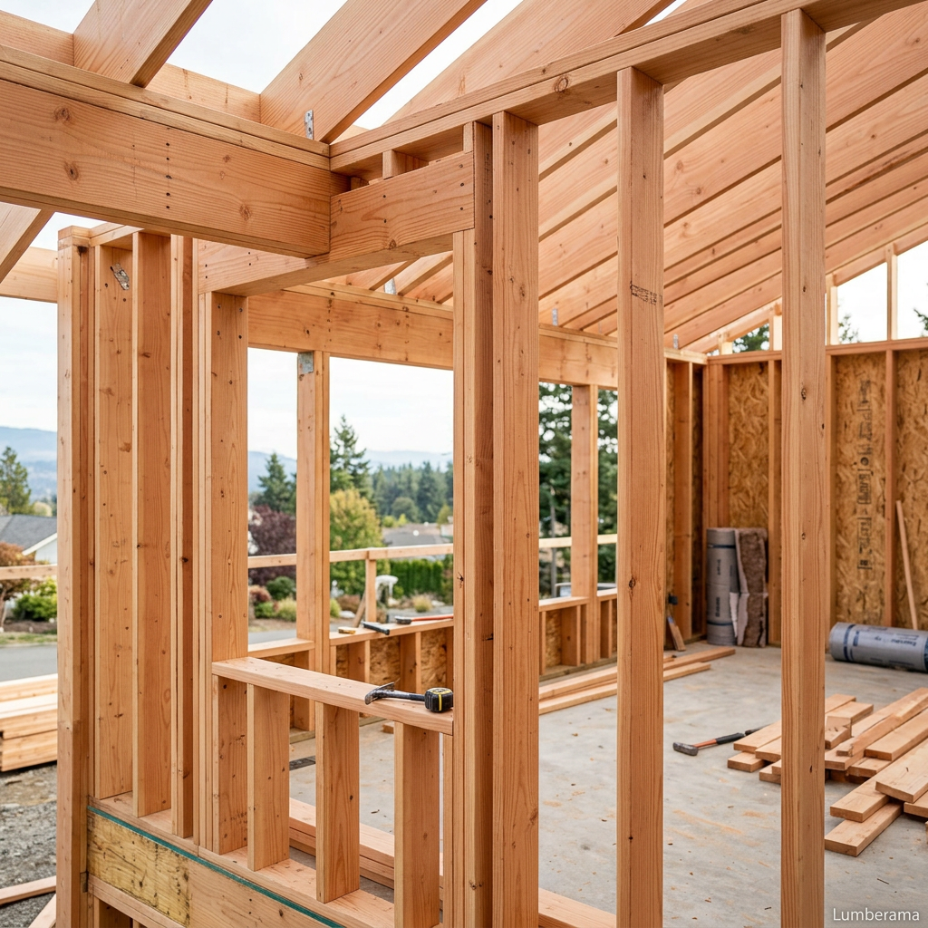 Hem-Fir Framing installed