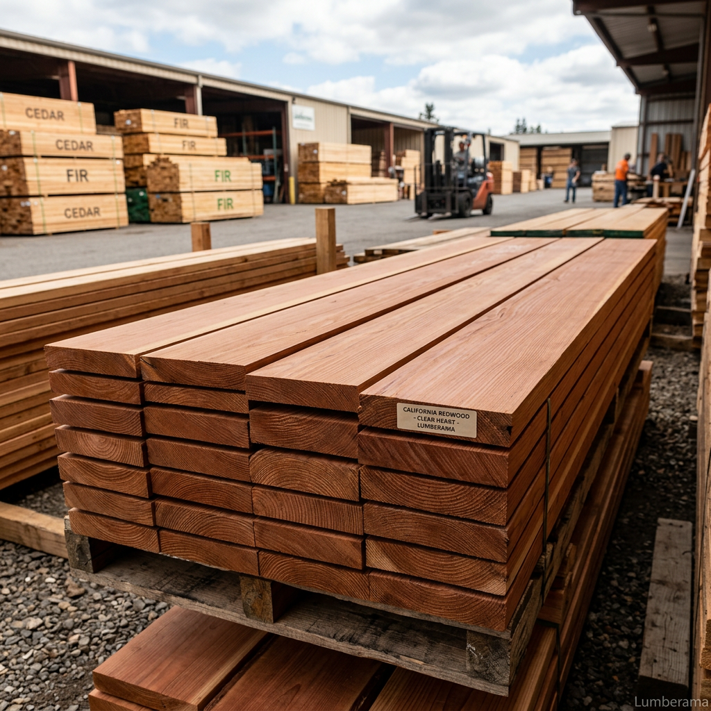 Redwood lumber