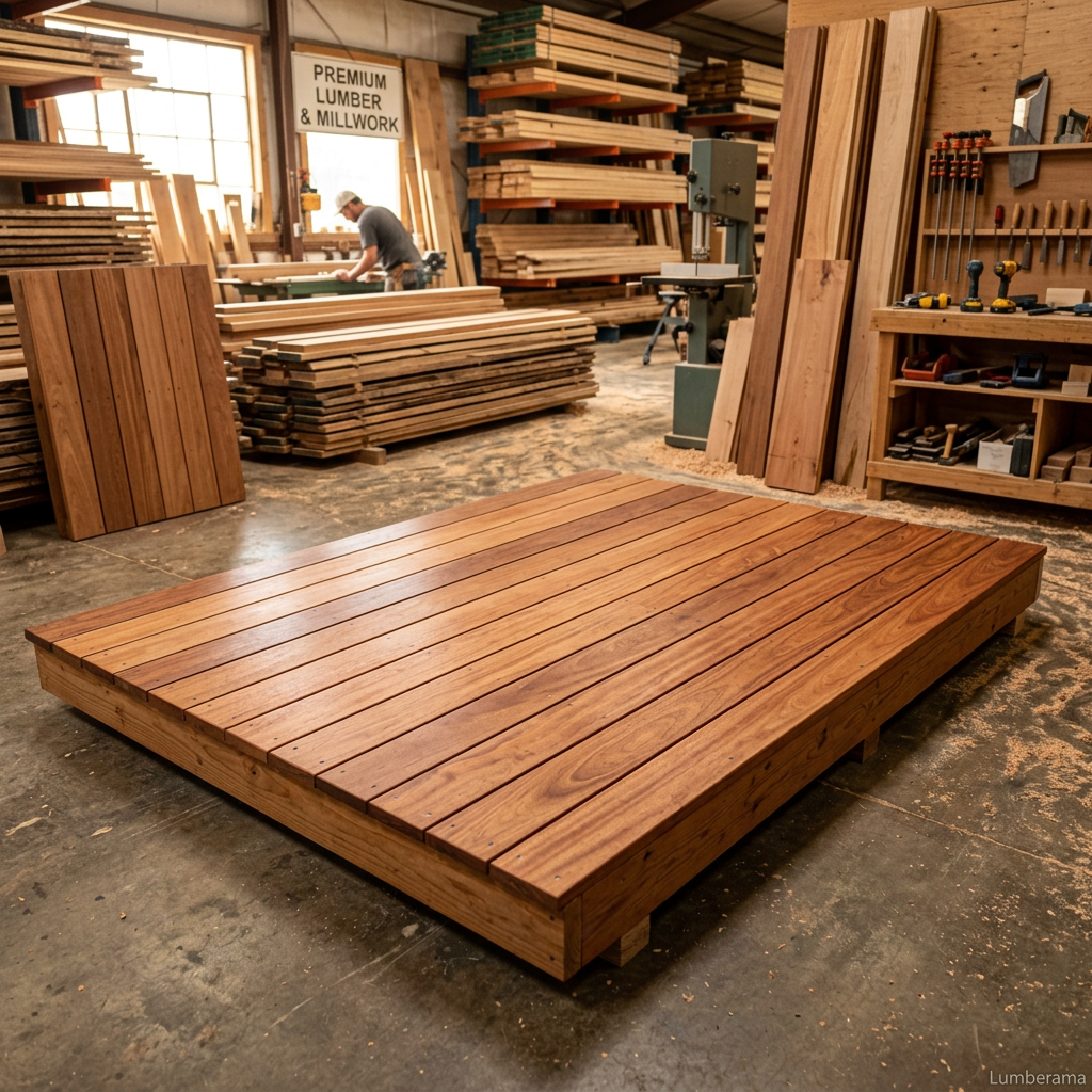 Mahogany Decking installed