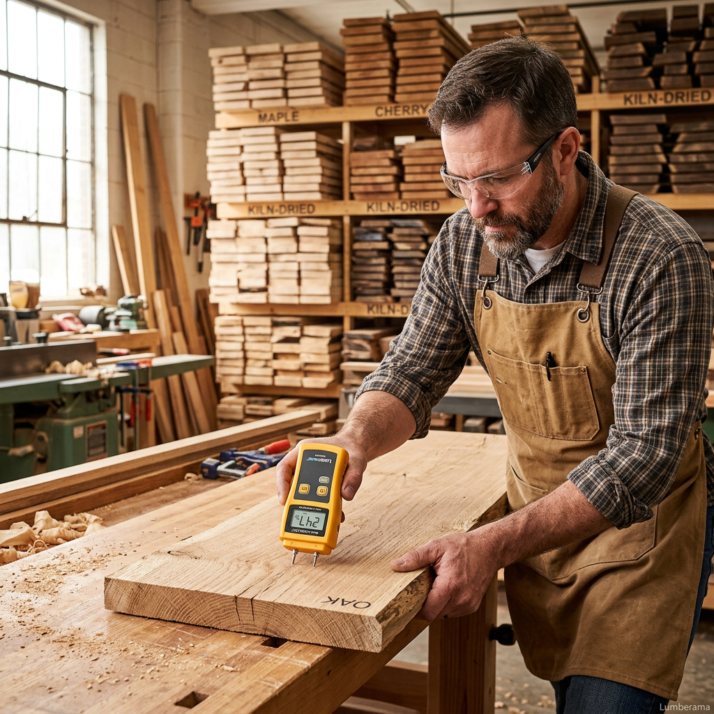 Wood moisture content testing