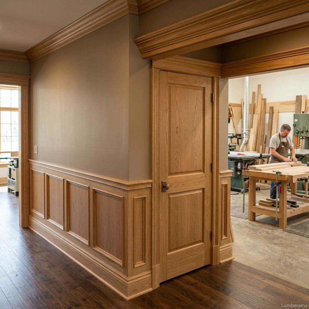 Oak Trim & Molding installed