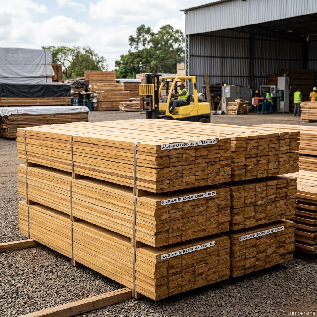 Garapa wood lumber