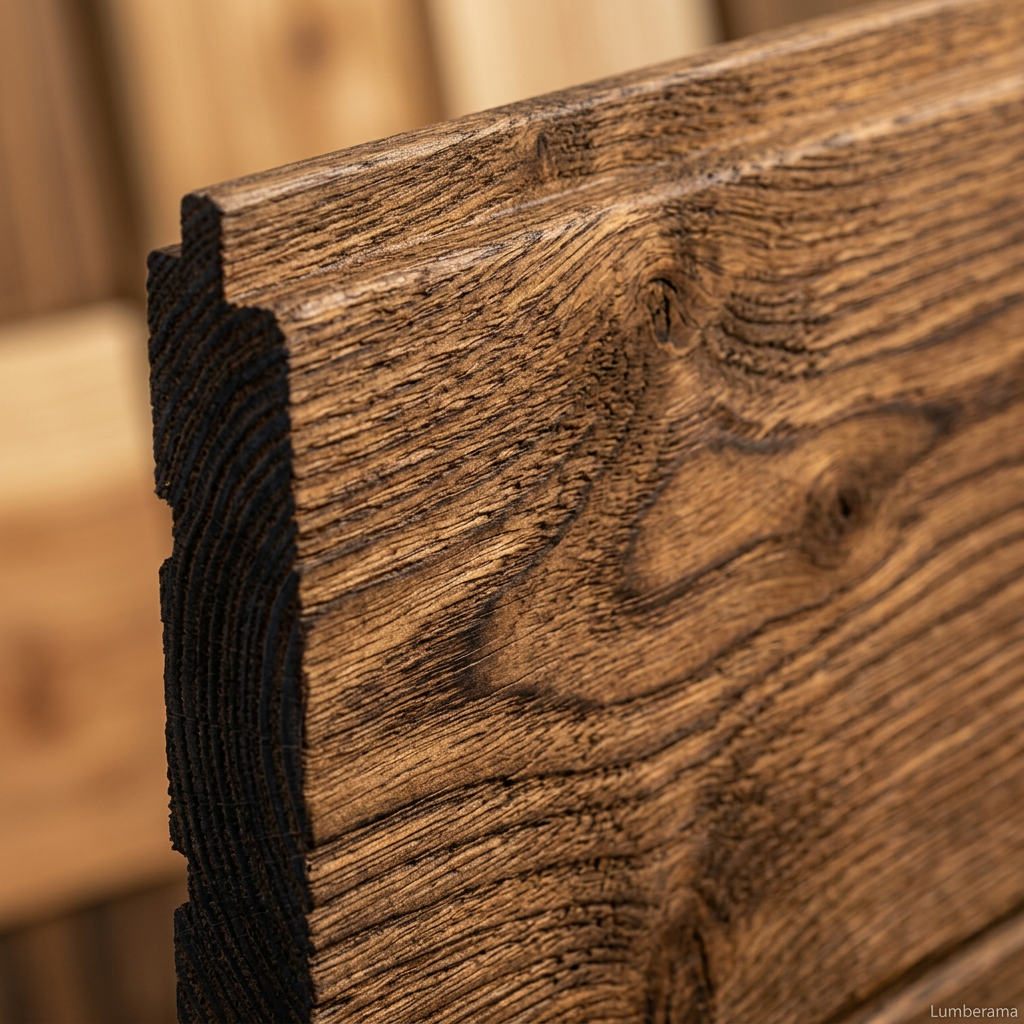 Thermally Modified Siding wood grain