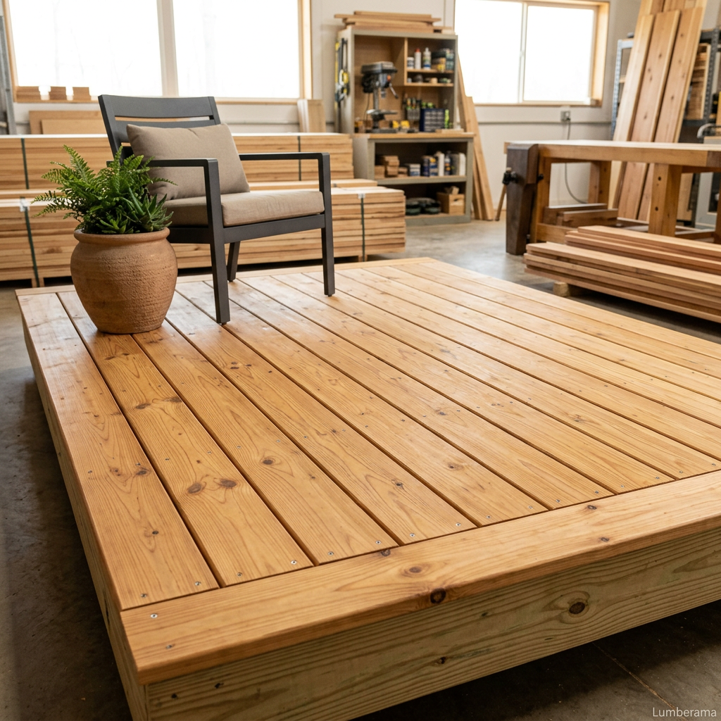 Cypress Decking installed