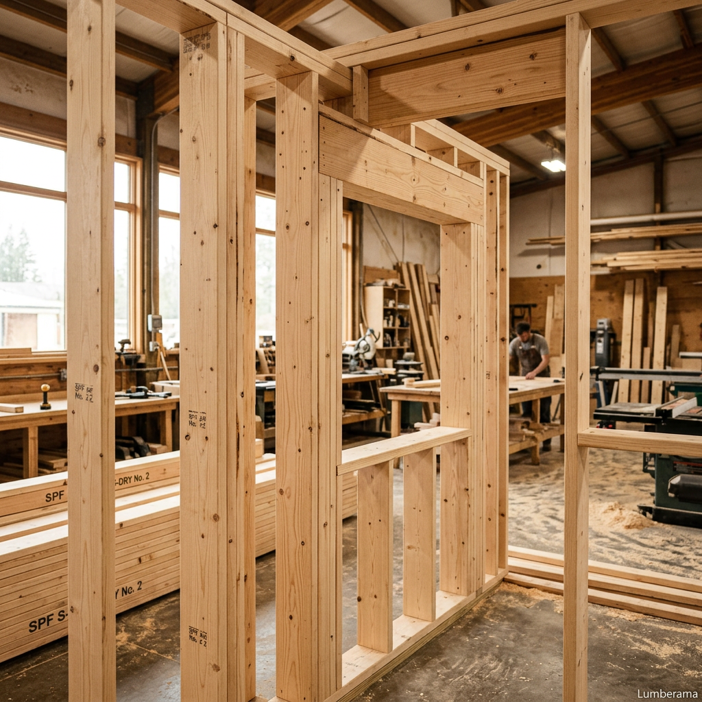 SPF (Spruce-Pine-Fir) Framing installed