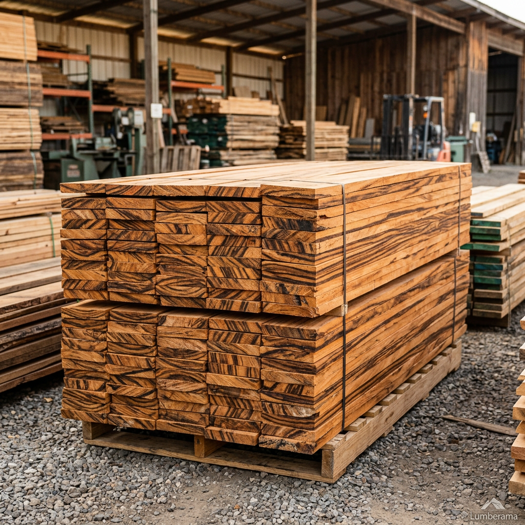 Tigerwood wood lumber