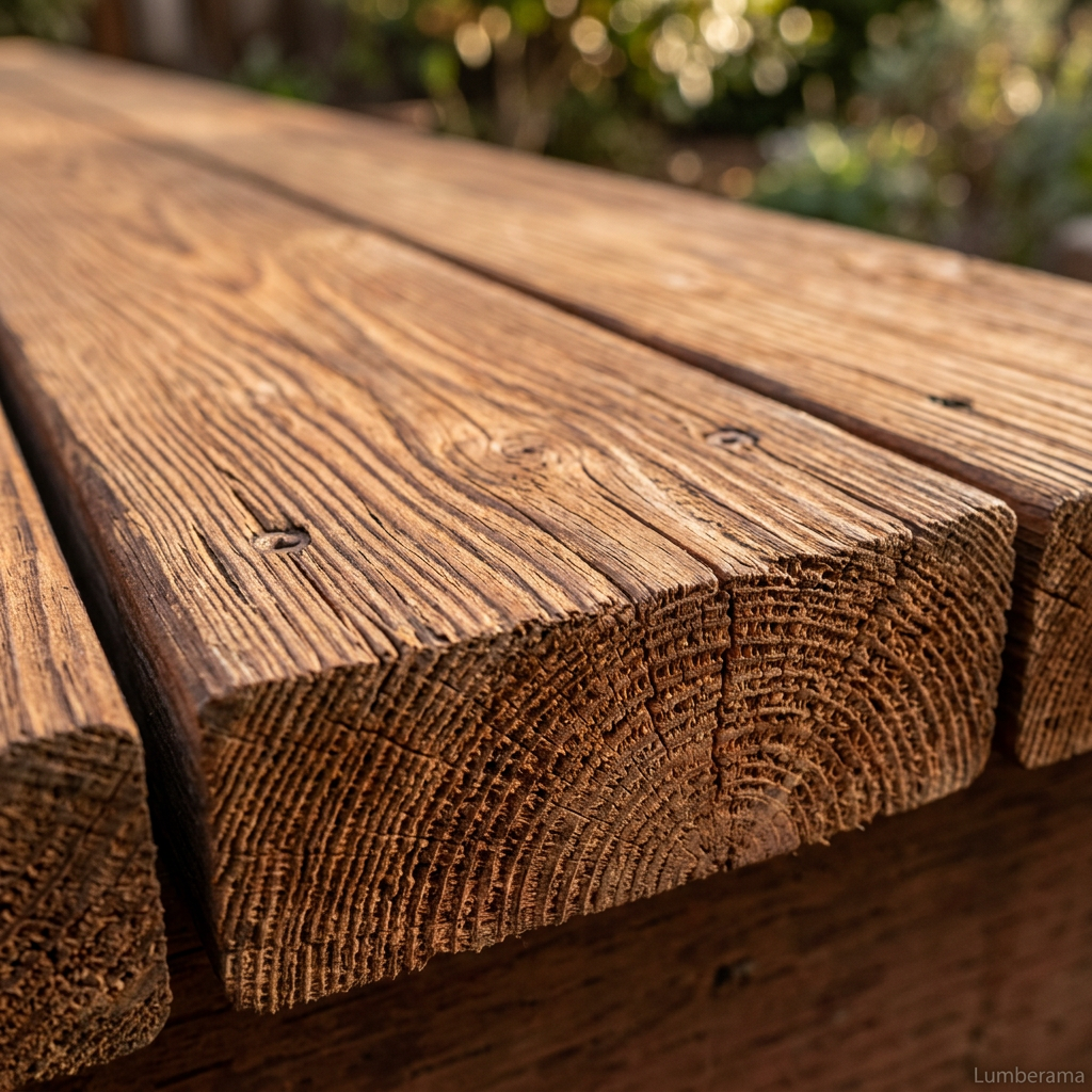 Redwood Decking wood grain