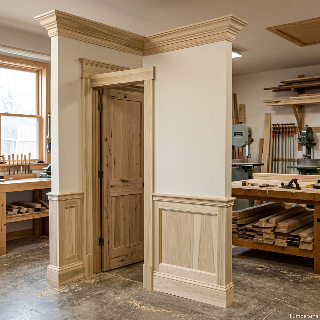 Poplar Trim & Molding installed