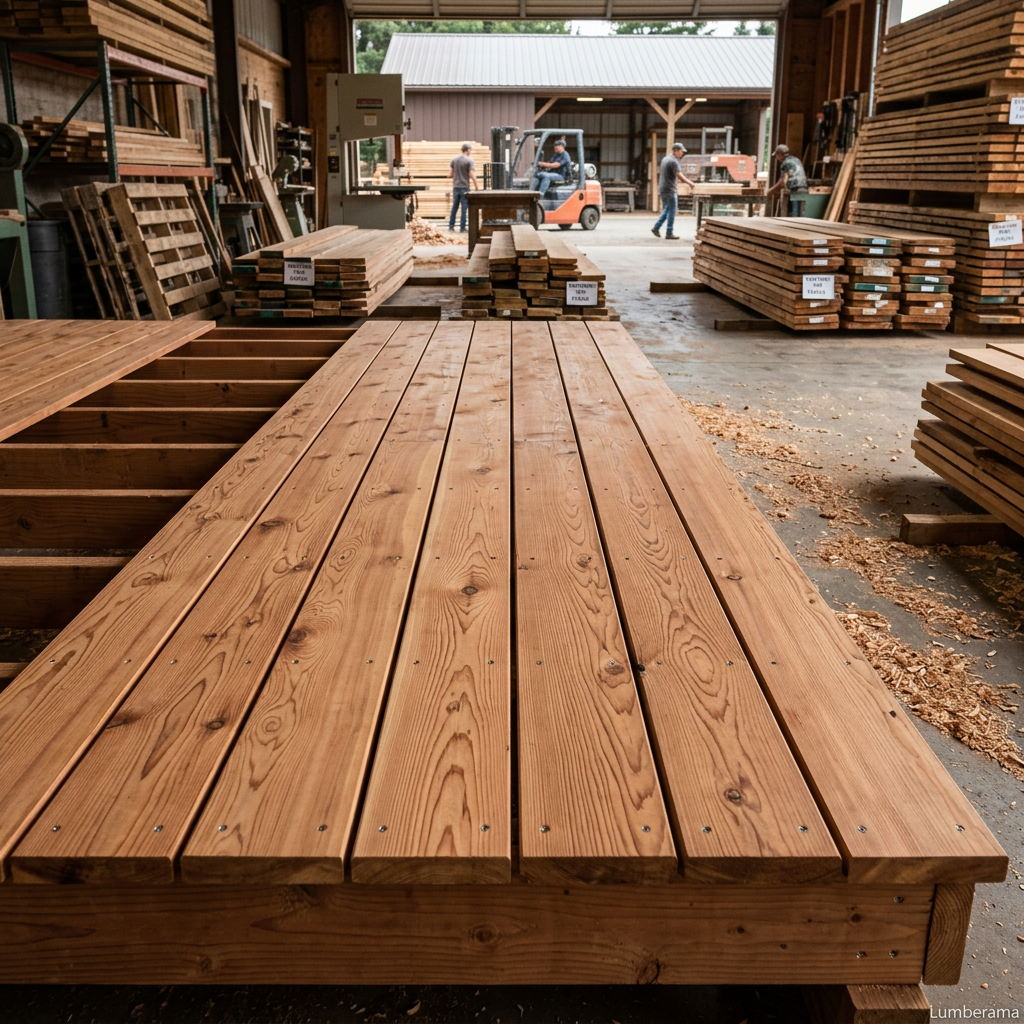 Cedar Decking installed