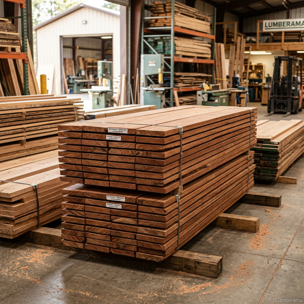 Mahogany hardwood lumber