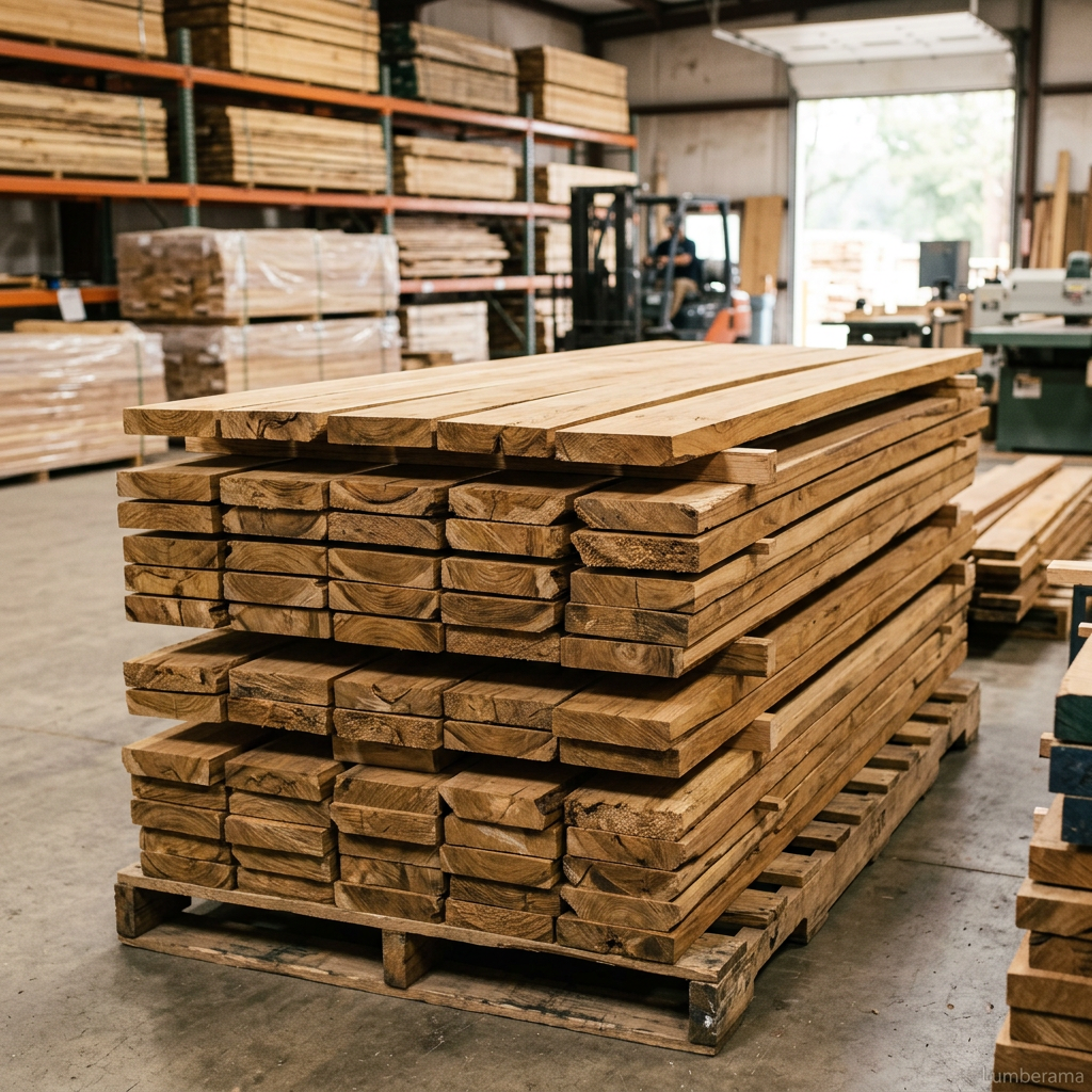Teak wood lumber