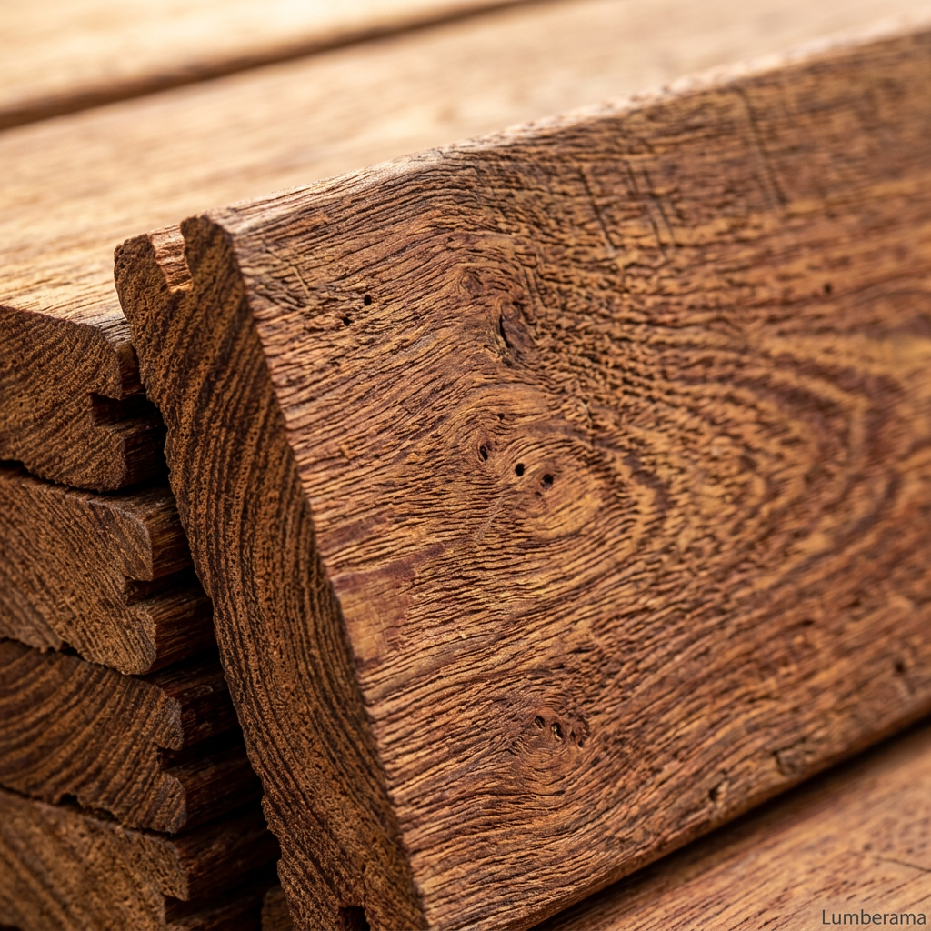 Red Balau Decking wood grain