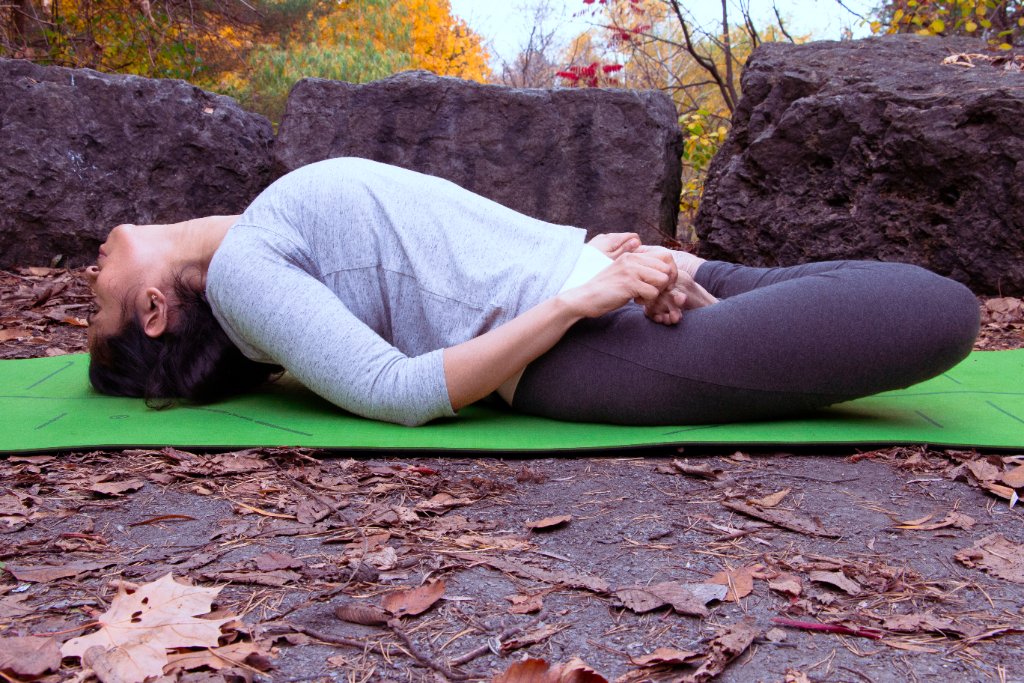 Outdoor yoga pose