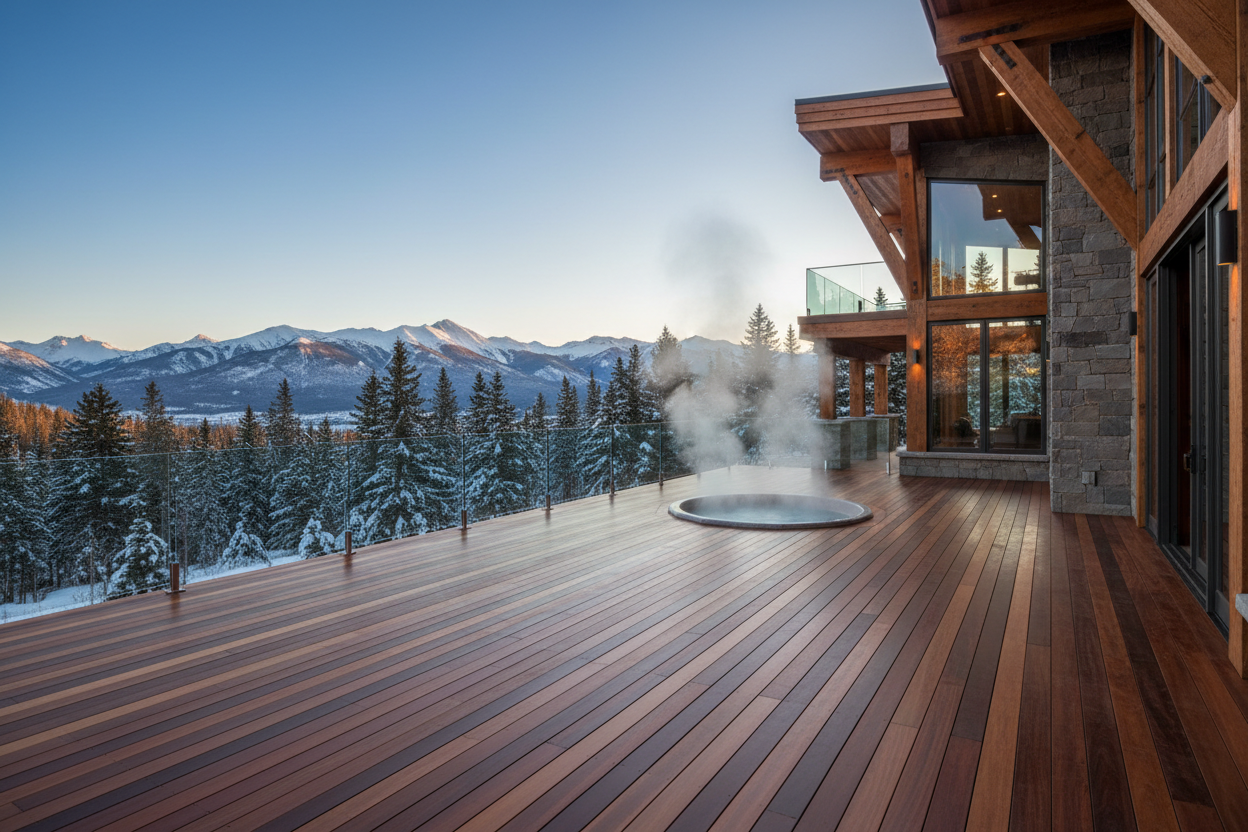 Ski Lodge Hot Tub Deck