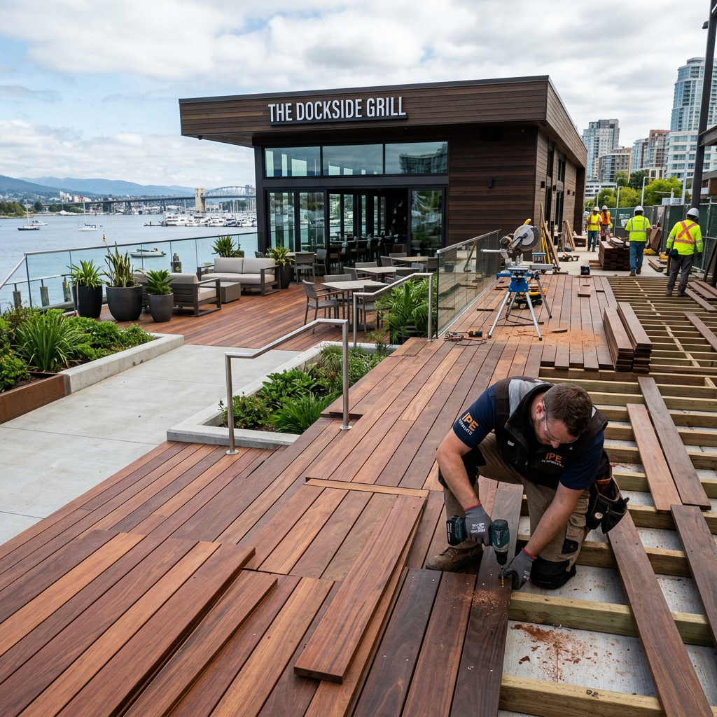 Hardwood Decking vs. Composite on Commercial Jobs: A Comprehensive Guide