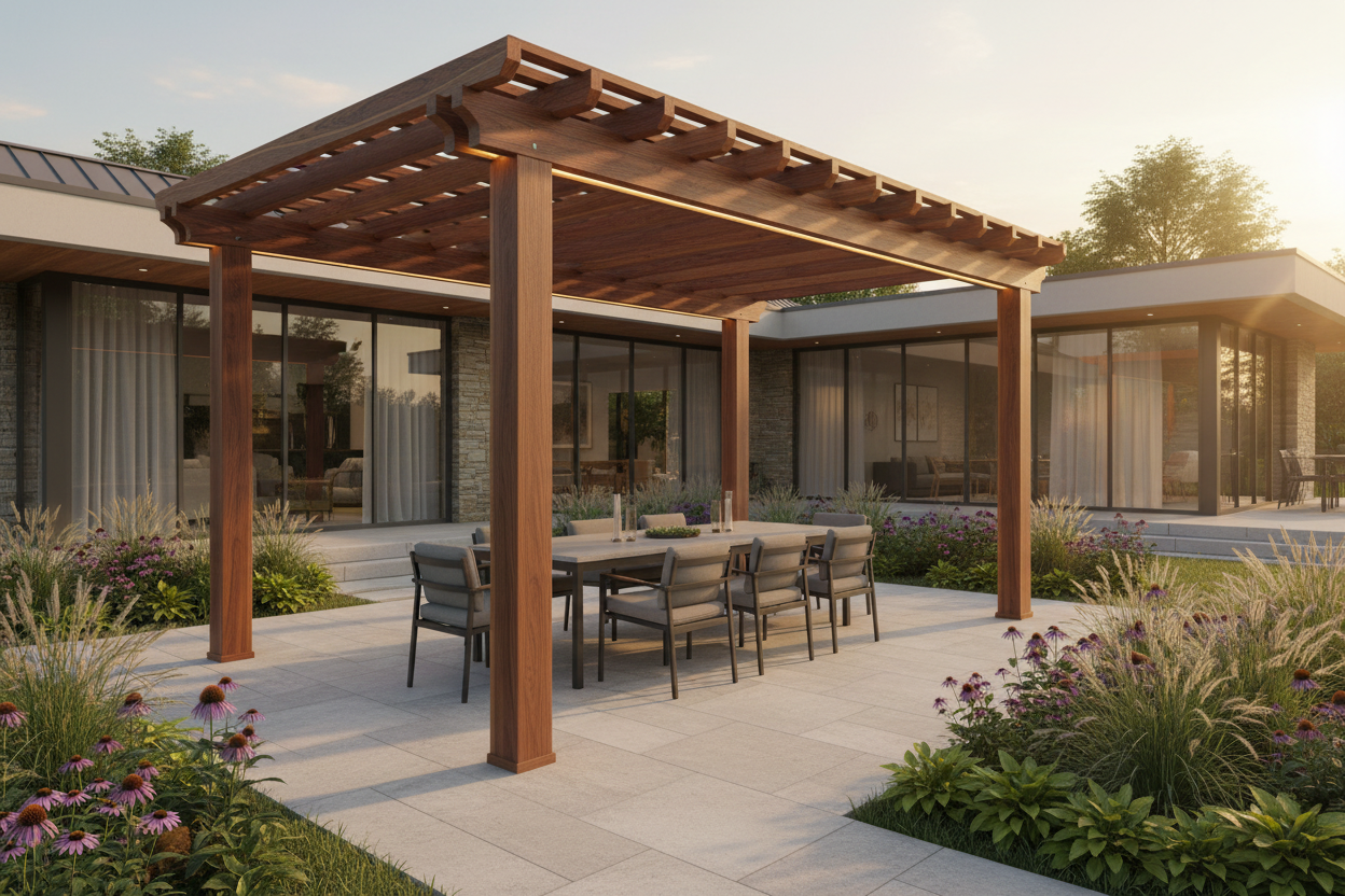 Modern Estate Freestanding Pergola