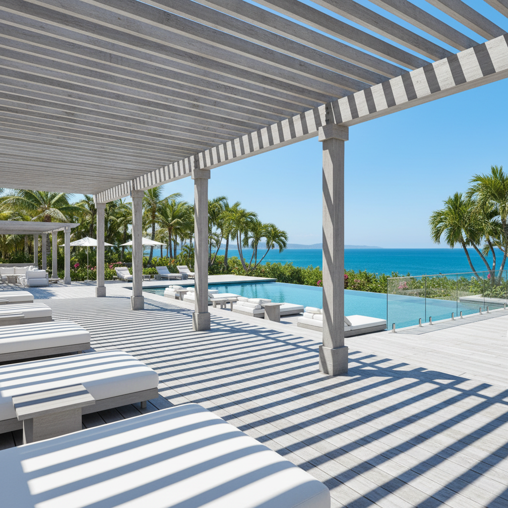 Coastal Resort Poolside Pergola