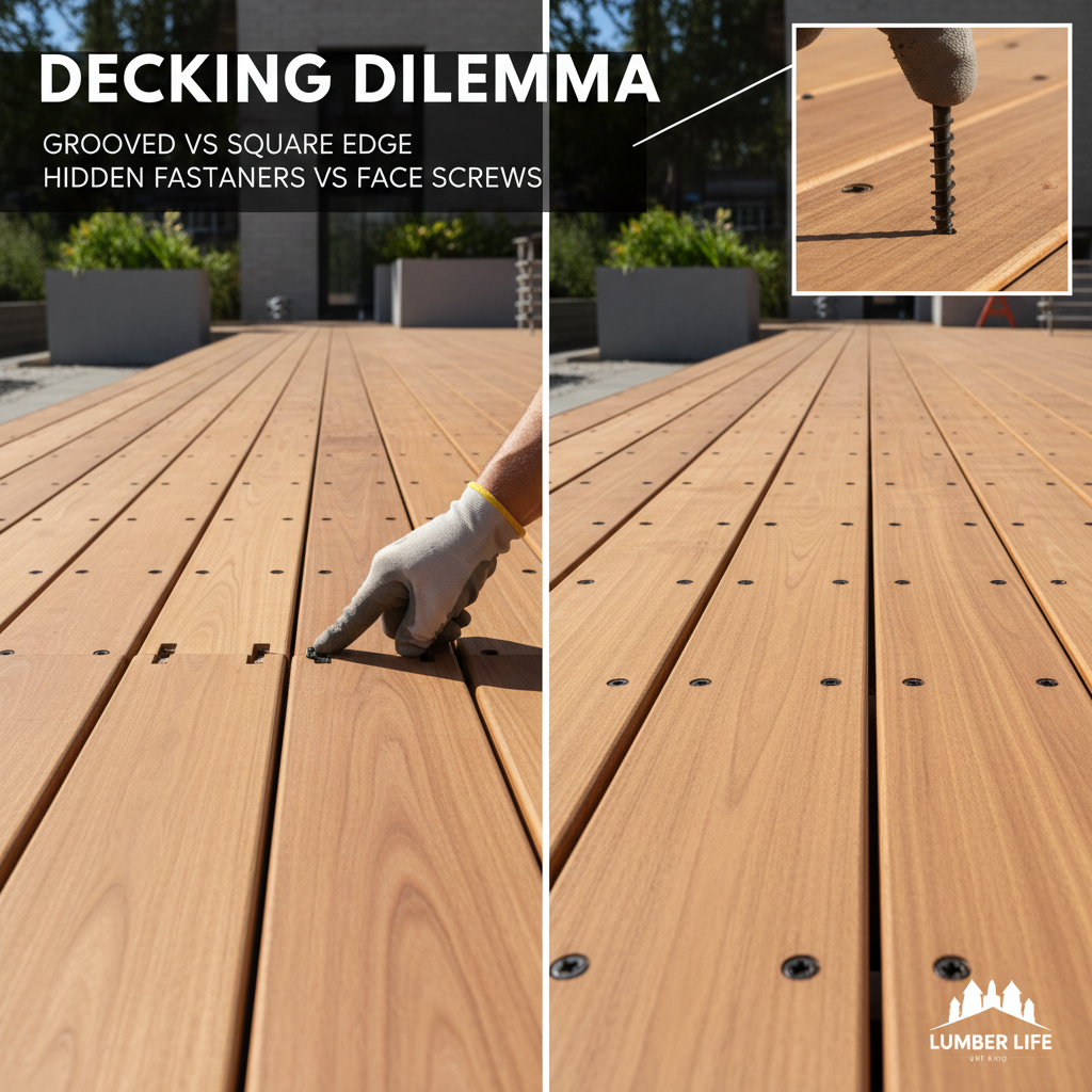 Grooved vs Square Edge Decking: Choosing Between Hidden Fasteners and Face Screws