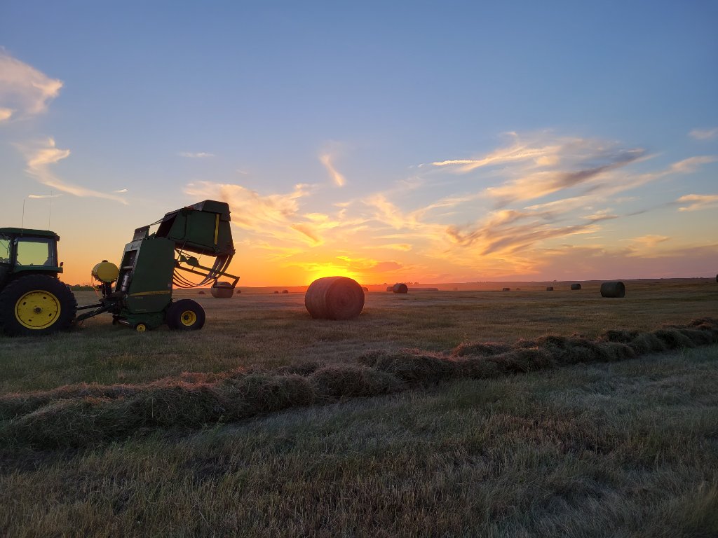Sunset baling