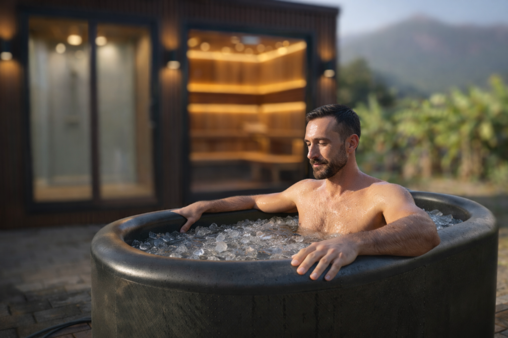 Sauna interior with scenic view