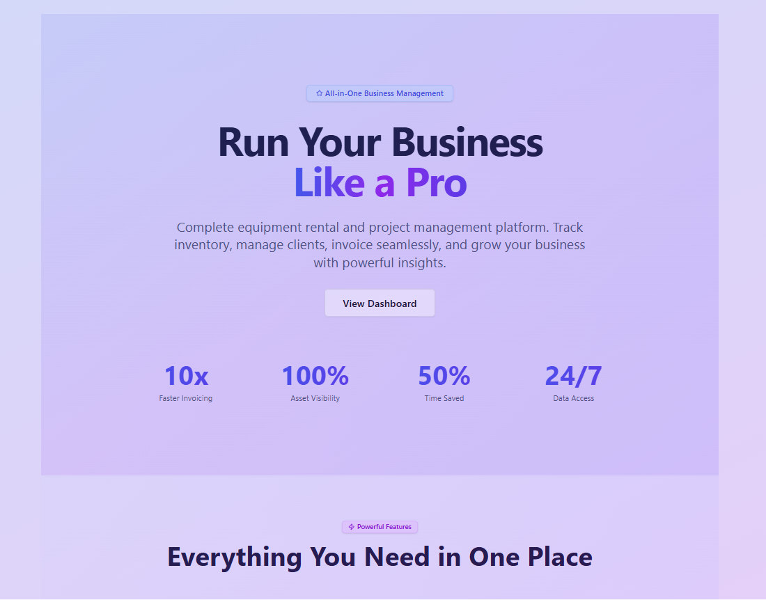 Rental Management Platform  template preview