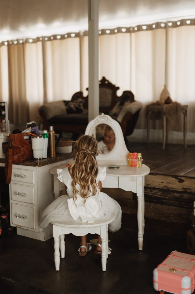 Flower Girl at Vanity