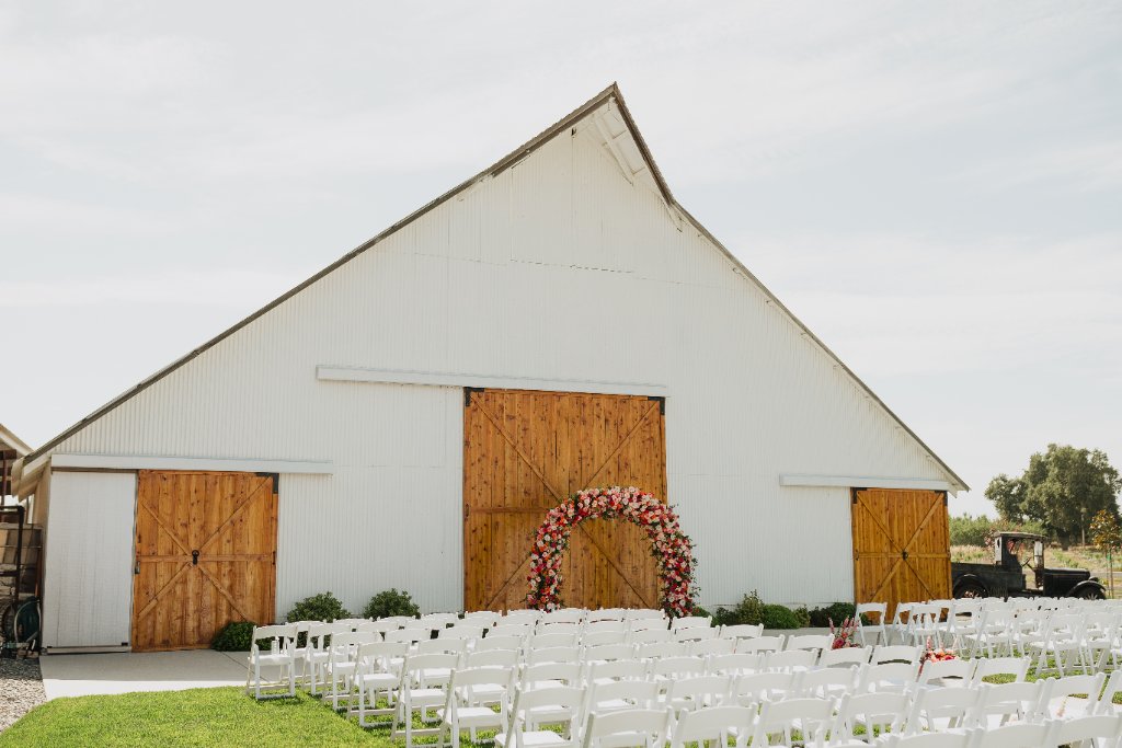 White Barn Floral Arch