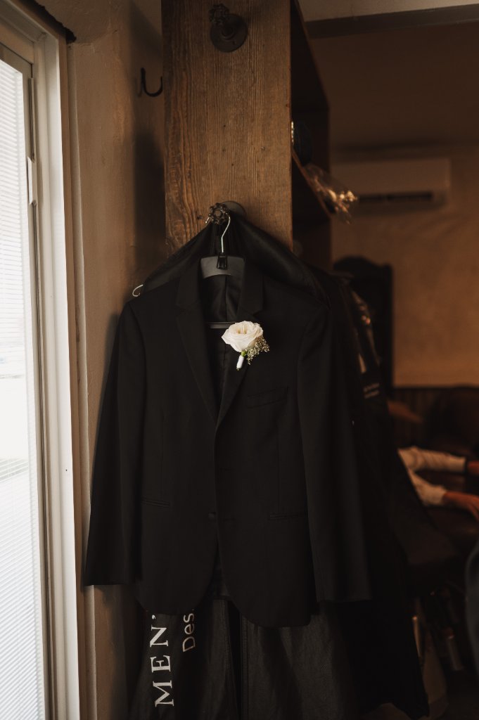 Groom's Suit on Hanger