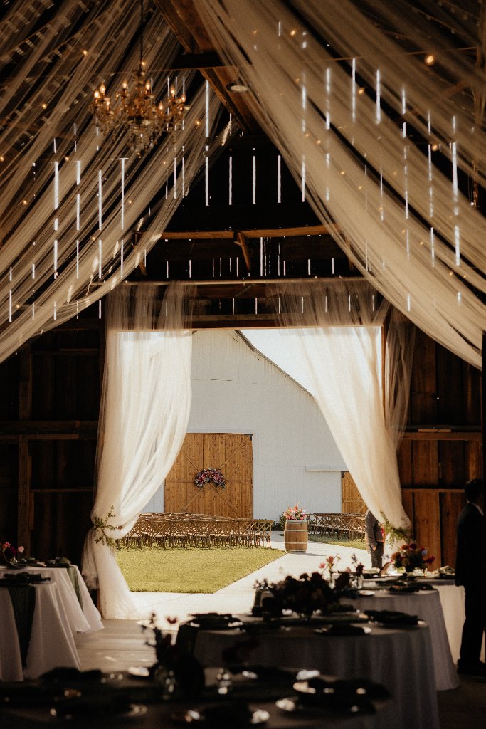 Brown Barn with Draping View