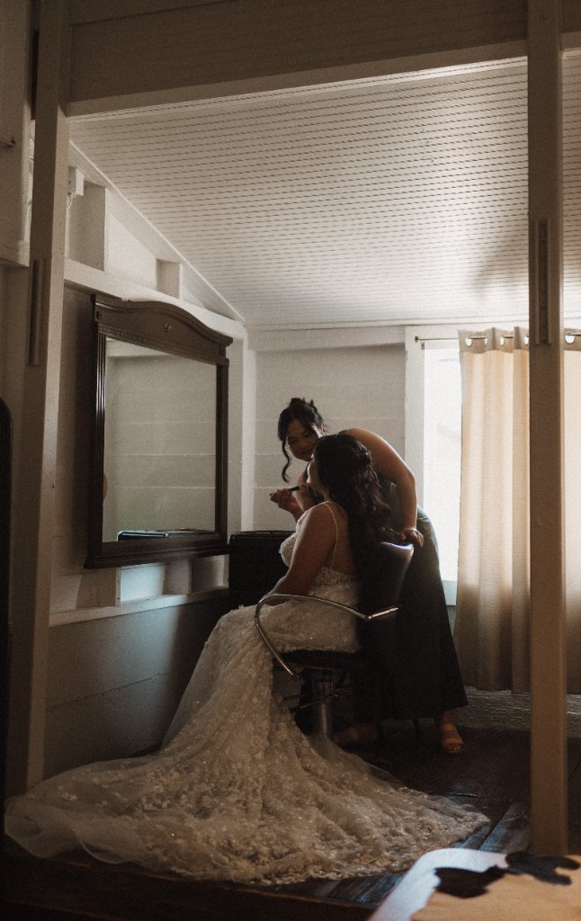 Bride with Dress Detail
