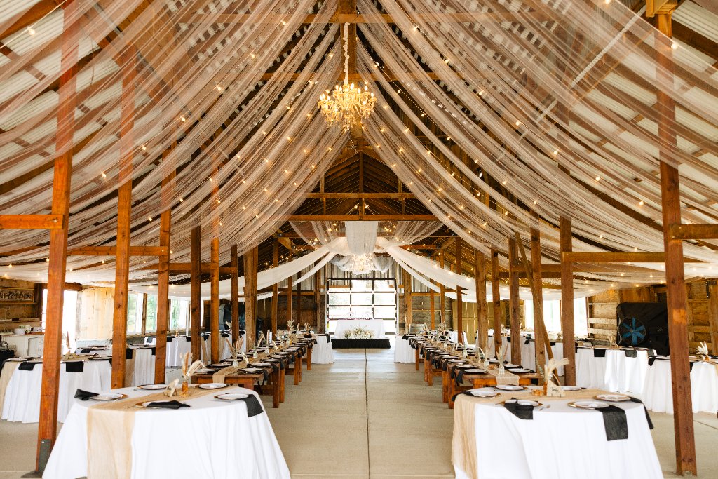 Brown Barn Long Table Setting
