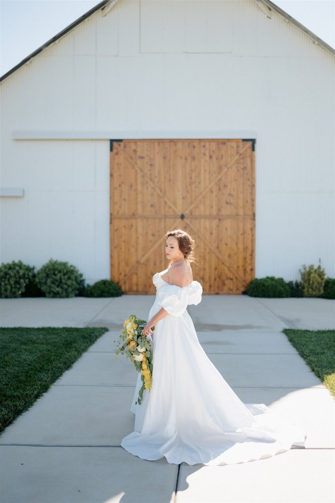 Bride at White Barn