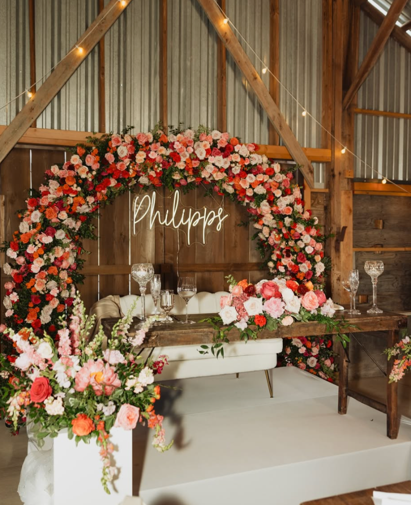 Brown Barn Ceremony View