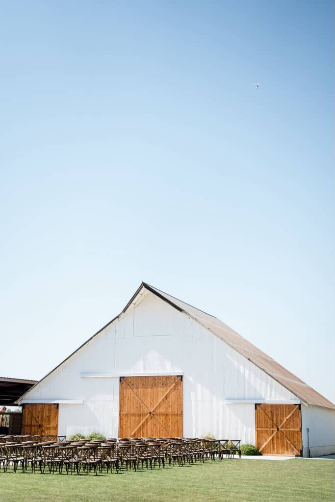 White Barn Ceremony View