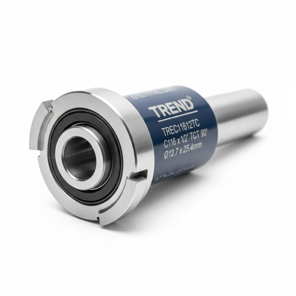 Chain Supply UK TREC11612TC - C116 x 1/2 TCT 90° Bearing Guided Trimmer Cutter 12.7 x 25.4mm