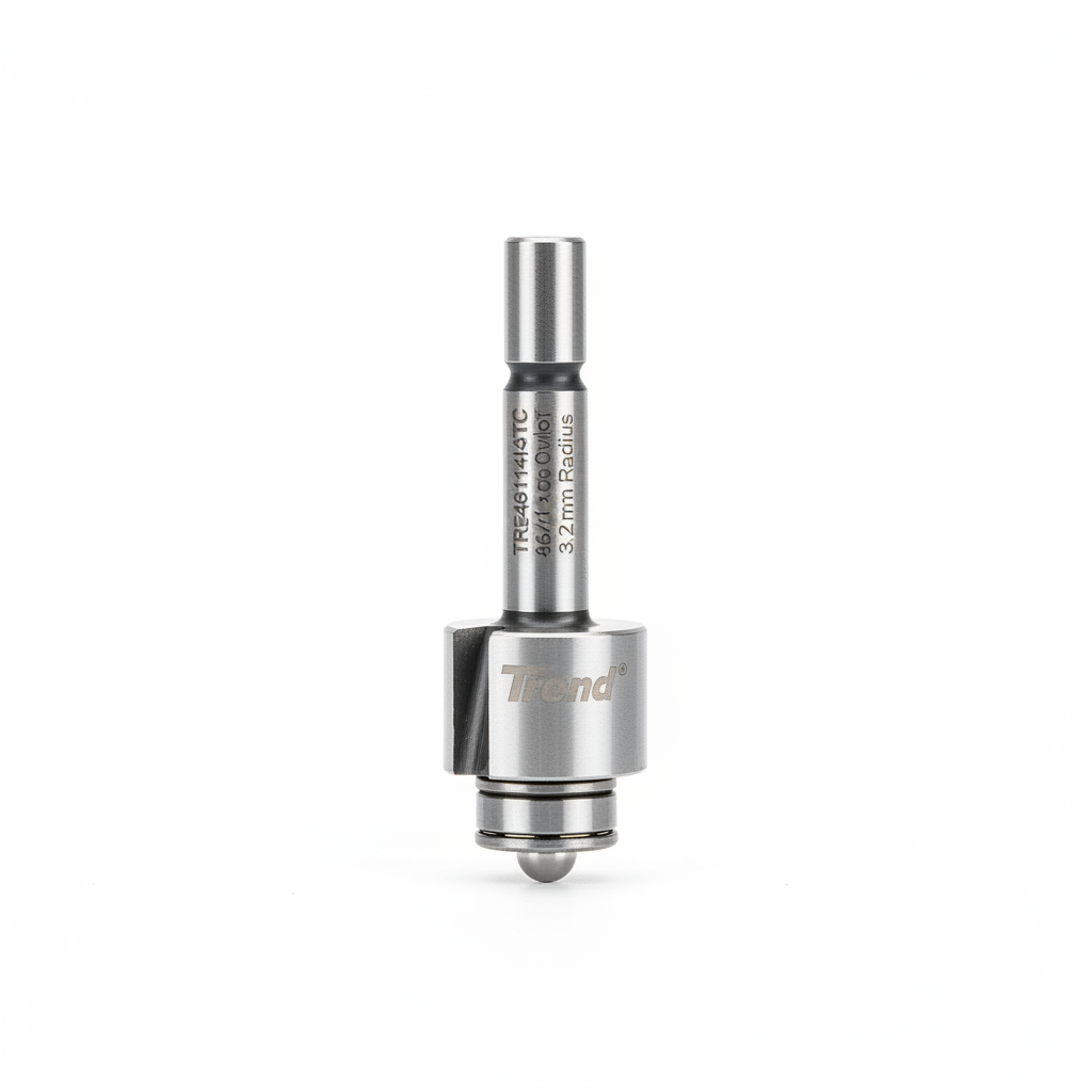 Chain Supply UK TRE461114TC - 46/11 x 1/4 TCT Bearing Guided Ovolo & Round Over 3.2mm Radius