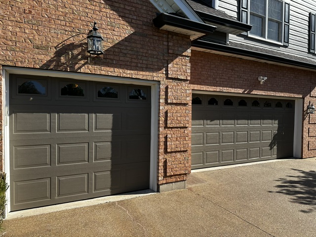 Dark carriage-style doors before