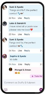 Pet comments and interactions