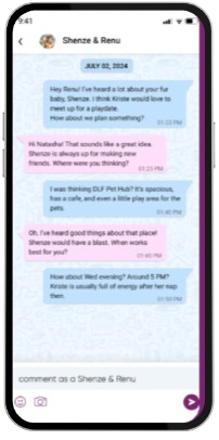 Pet chat messages