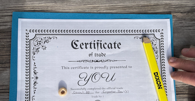 Certificate of Trade