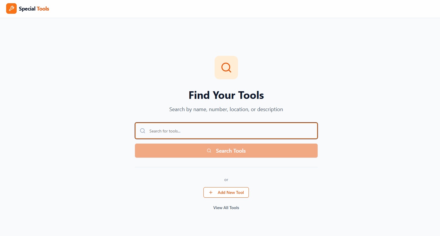 Special Tool Inventory Search Template template preview