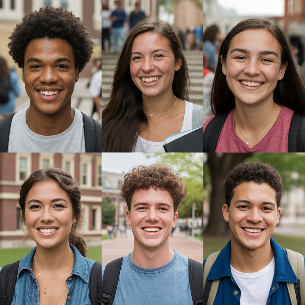 Students from various backgrounds ready for their future careers