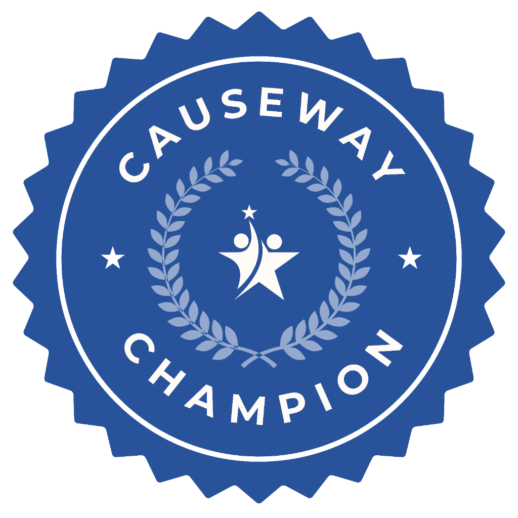 Causeway Community Champion certification seal